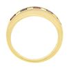 Image 8 : 18K Gold 0.88 ctw Alternating Square Step Cut Ruby & Diamond Channel Set Band Ri