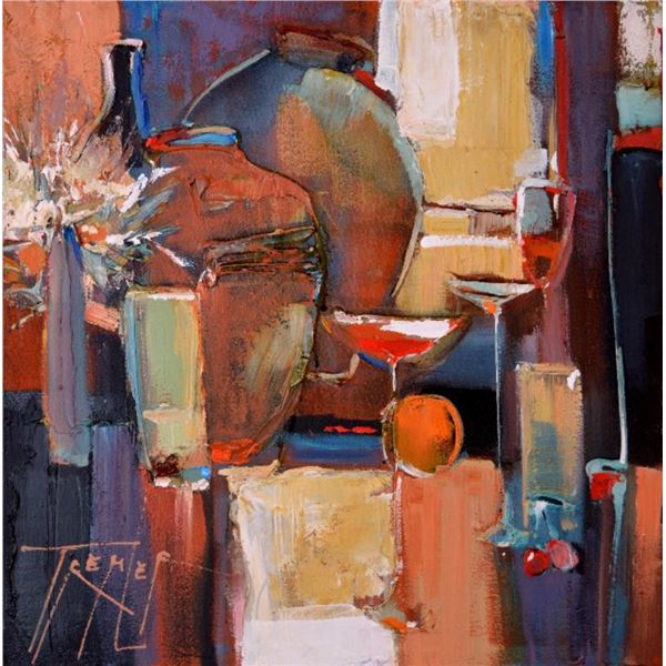 TREMLER BAR STILL LIFE ORIGINAL ACRYLIC