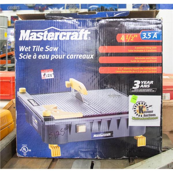 MASTERCRAFT 4 1/2" WET TILE SAW