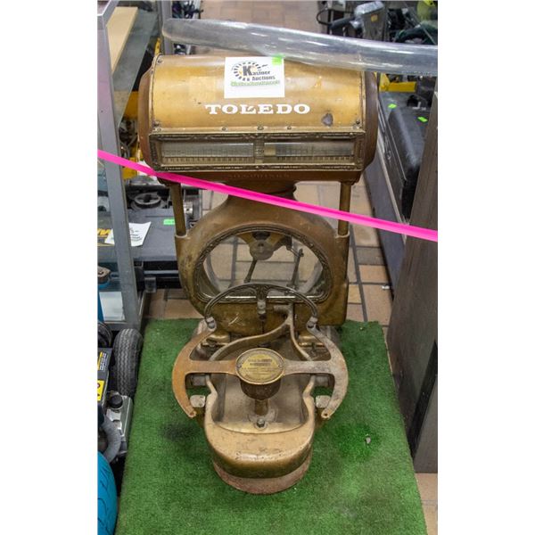 ANTIQUE COUNTER TOP TOLEDO WEIGH SCALE- MADE IN