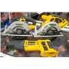 Image 1 : LOT OF 3 DEWALT POWER TOOLS; 2 CIRCULAR SAWS/ 1