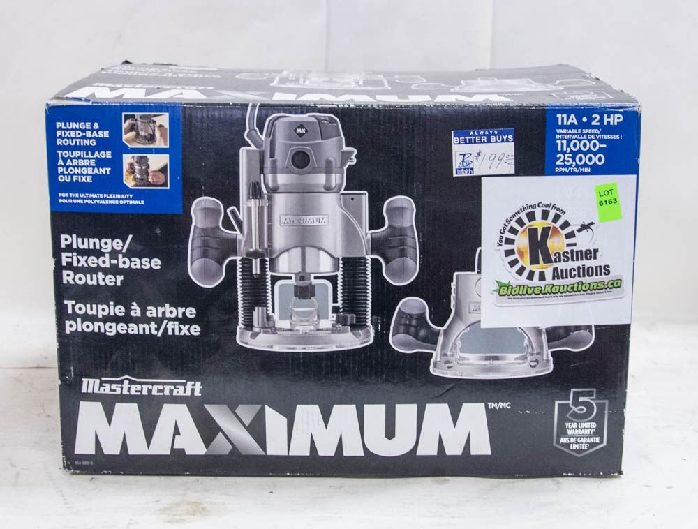 MASTERCRAFT MAXIMUN PLUNGE FIXED-BASE ROUTER