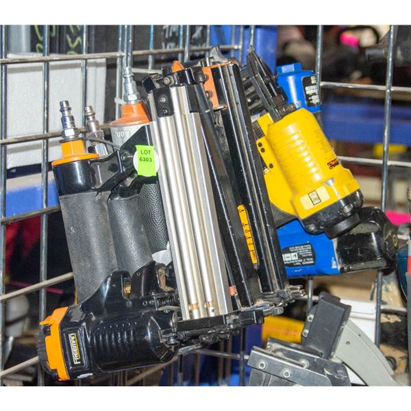 LOT OF 5 ASSORTED FINISHING AIR NAIL GUNS; FREEMAN