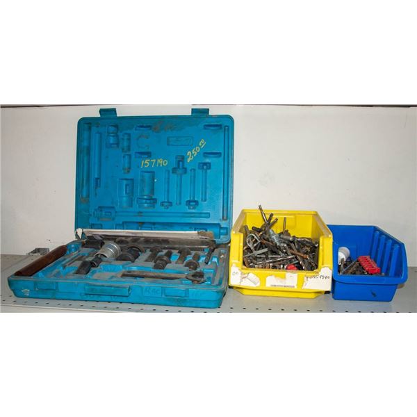 ASSORTED TOOL LOT; TWO BINS OF DRILL BITS/