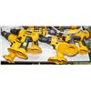LOT OF SIX ASSORTED DEWALT DRILLS- NO CHARGERS