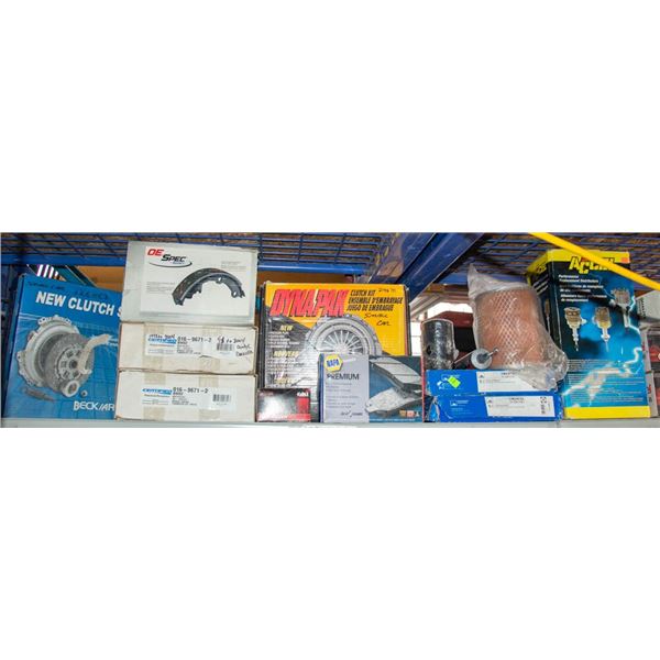 CONTENTS OF TOP SHELF OF GONDOLA RACK;