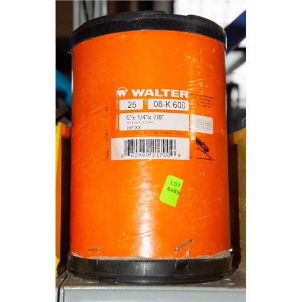 LOT OF TWO - 25 PACK WALTER 6"X1/4"X7/8"