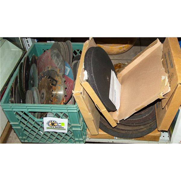 TWO LARGE LOTS OF GRINDING DISCS AND SAW BLADES