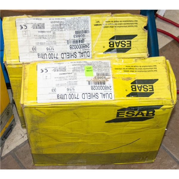 TWO BOXES OF ESAB DUAL SHIELD 7100 ULTRA