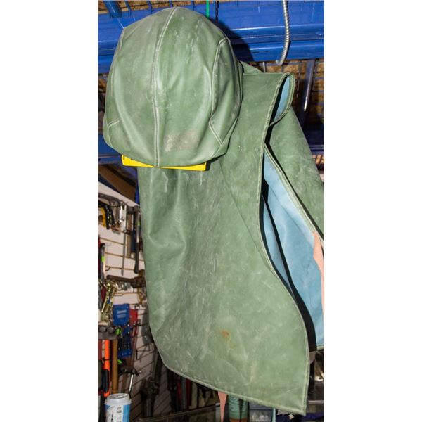 GREEN PULLOVER WELDING HOOD W/ NO LENS