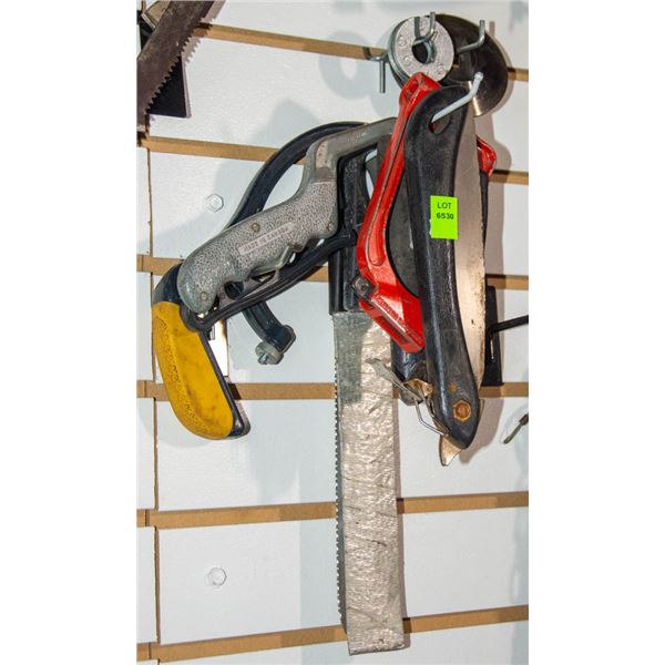 SMALL LOT OF HAND SAW HANDLES & ACCESSORIES