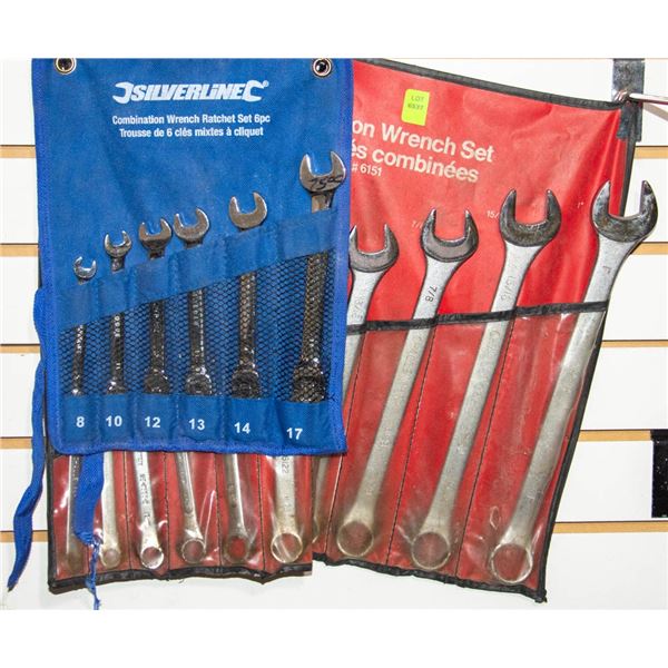 LOT OF TWO COMBINATION WRENCH SETS