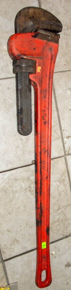 Ridgid 24 Heavy Duty Pipe Wrench Red RIGID Ridgid 24 Heavy Duty Pipe Wrench Red RIGID