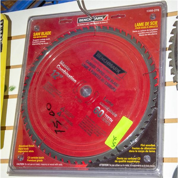 LOT OF TWO BENCH MARK SAW BLADES 12"