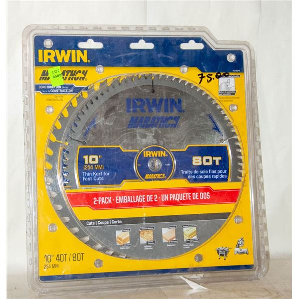 IRWIN 10" SAW BLADE SET