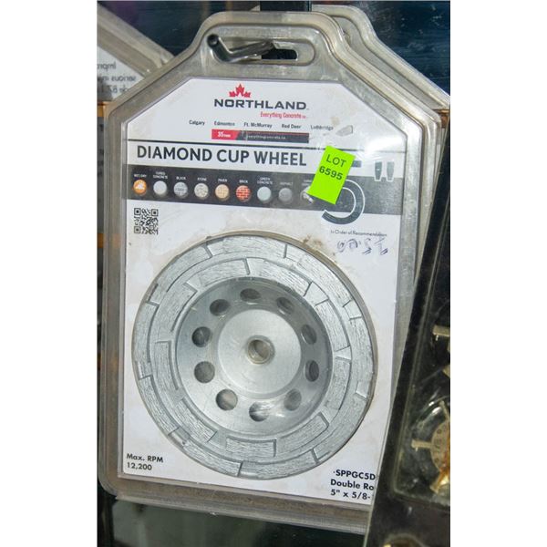 LOT OF TWO NORTHLAND 5" DIAMOND CUP WHEEL