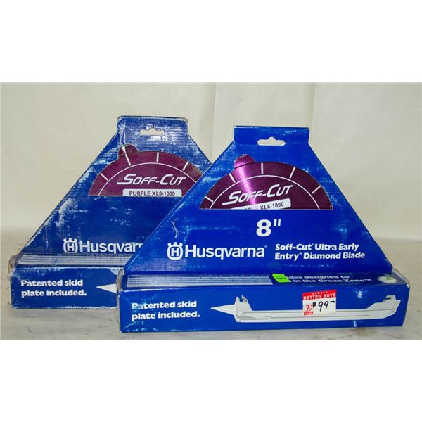 LOT OF TWO HUSQVARNA 8" SOFF-CUT ULTRA EARLY