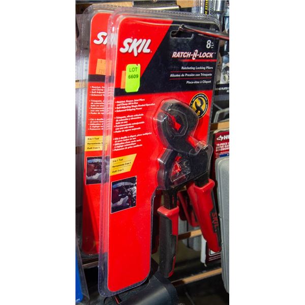 LOT OF TWO SKILL 8" RATCH N LOCK