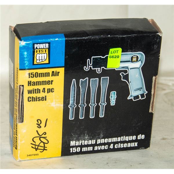 POWERFIST AIR HAMMER WITH 4PCS CHISEL