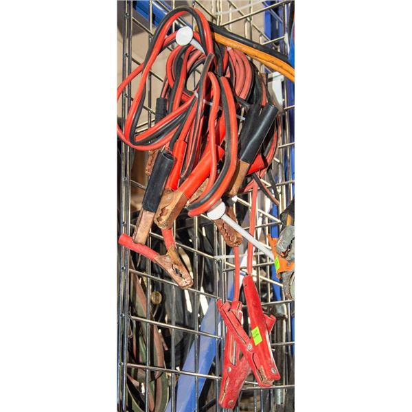 LOT OF BOOSTER CABLES