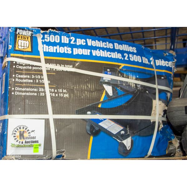 POWERFIST 2500 POUND 2 PCS VEHICLE DOLLY SET