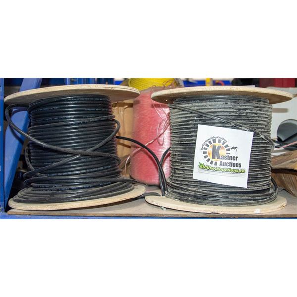 TWO REELS OF CABLE WIRE
