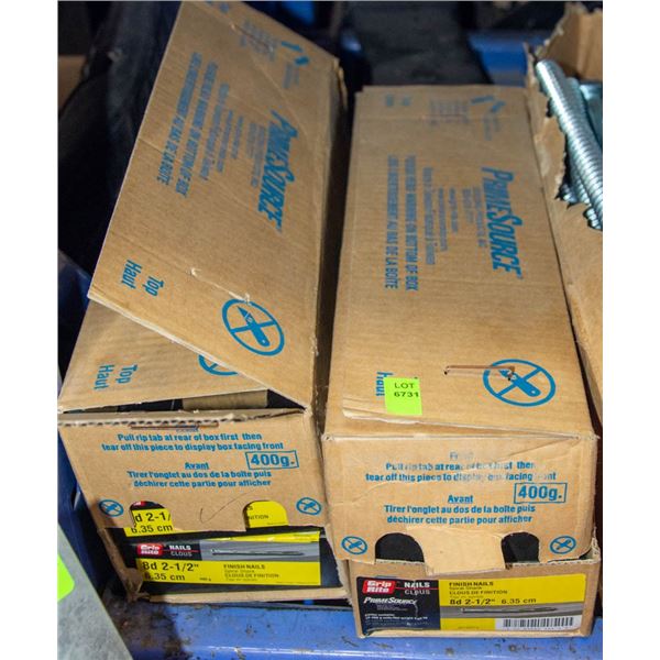 LOT OF GRIPRITE FINISHING NAILS 2-1/2"