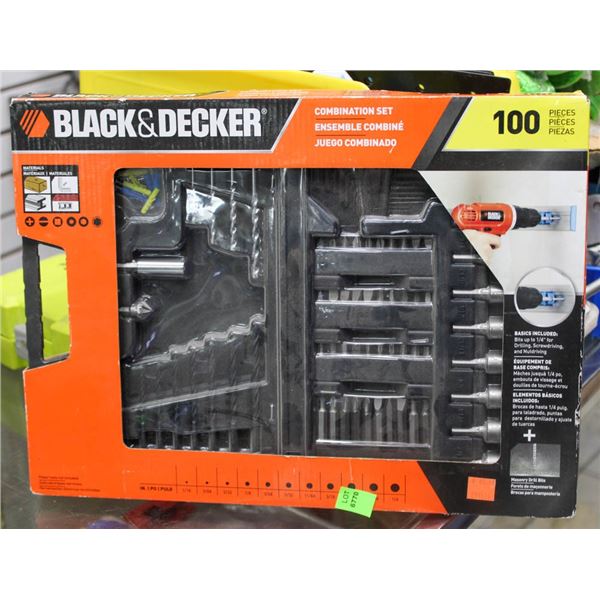 BLACK AND DECKER COMBINATION SET 100PCS