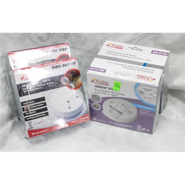 LOT OF FOUR KIDDE SMOKE AND CO2 ALARMS