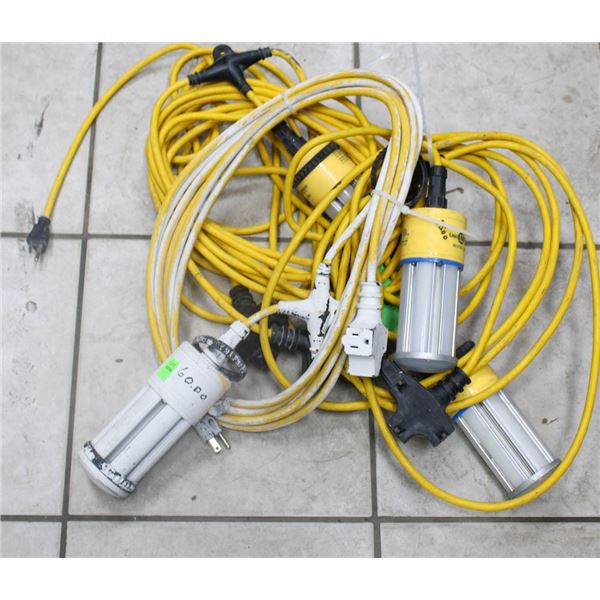 LOT OF CORDED WORK LIGHTS