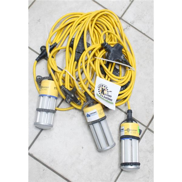LOT OF CORDED WORK LIGHTS