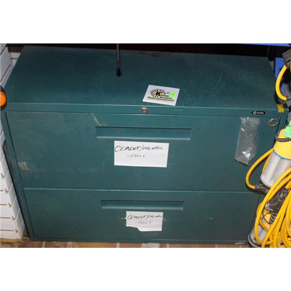 TWO DRAWER HORIZONTAL FILING CABINET