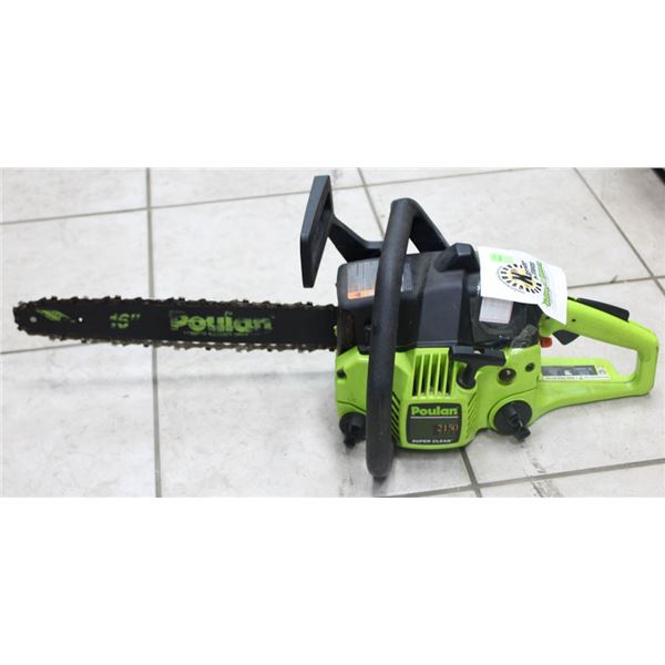 POULAN MODEL P2150 GAS CHAINSAW