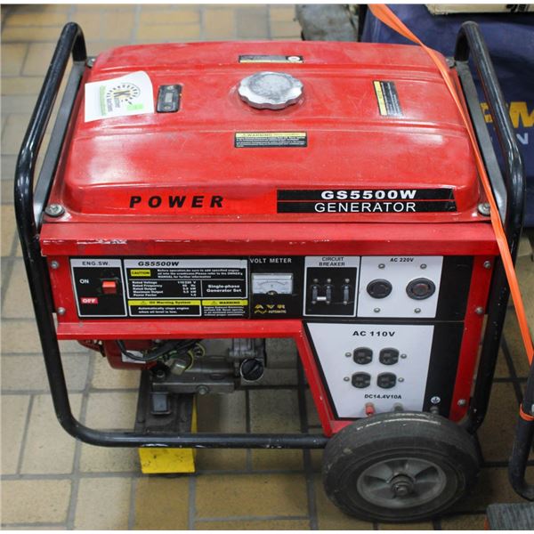 POWER GS5500W GAS GENERATOR