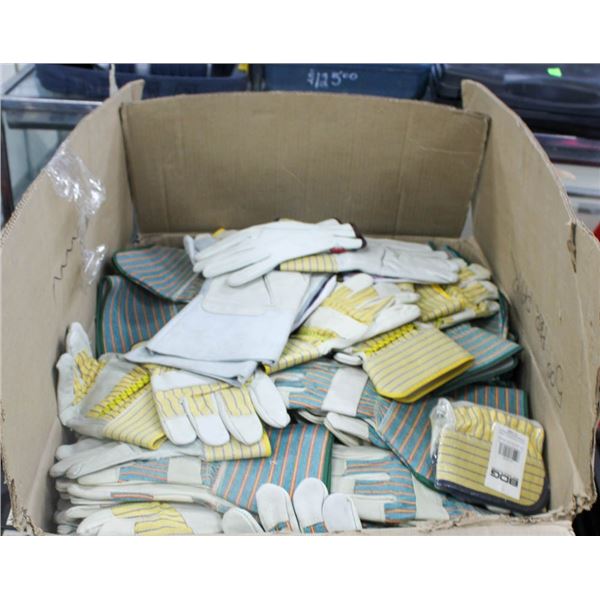 LARGE BOX OF ASSORTED WORK GLOVES