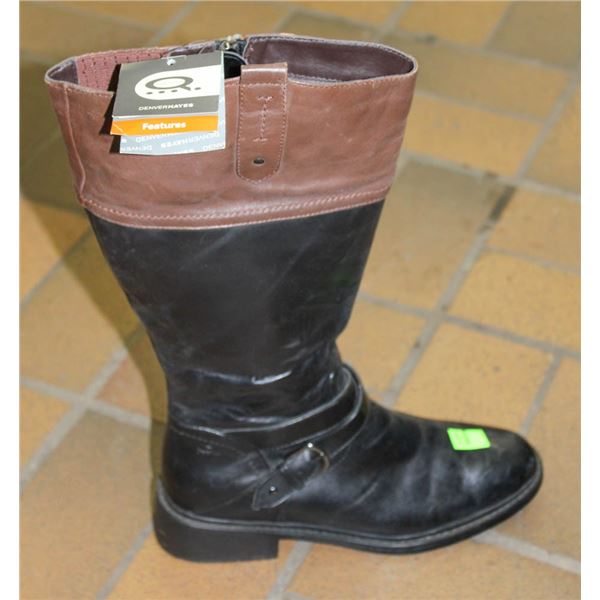 DENVER HAUS WOMENS BLACK SIZE 7 KNEE HIGH BOOTS