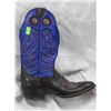 HONDO LEATHER BLUE AND BROWN COWBOY BOOTS