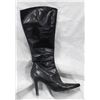 Image 1 : ALDO WOMENS BLACK LEATHER SIDE ZIP BOOT