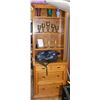 LOT OF 2 OAK BOOKSHELVES W/ DRAWERS & CONTENTS