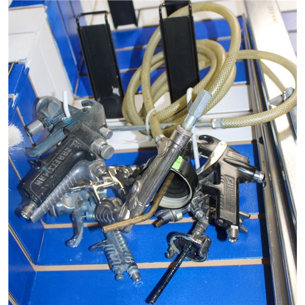 LOT OF ASSORTED PAINT SPRAYER ENDS & HOSES