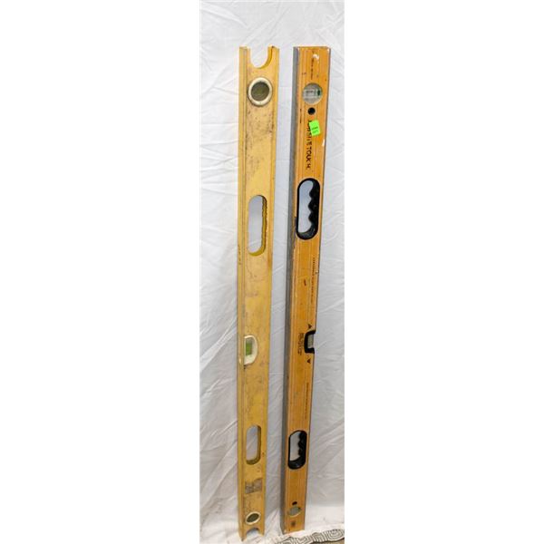 LOT OF 2 YELLOW CONTARCTORS LEVELS