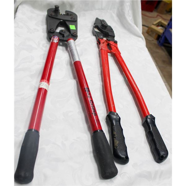 LOT OF 2 HEAVY DUTY HAND CRIMPING TOOLS