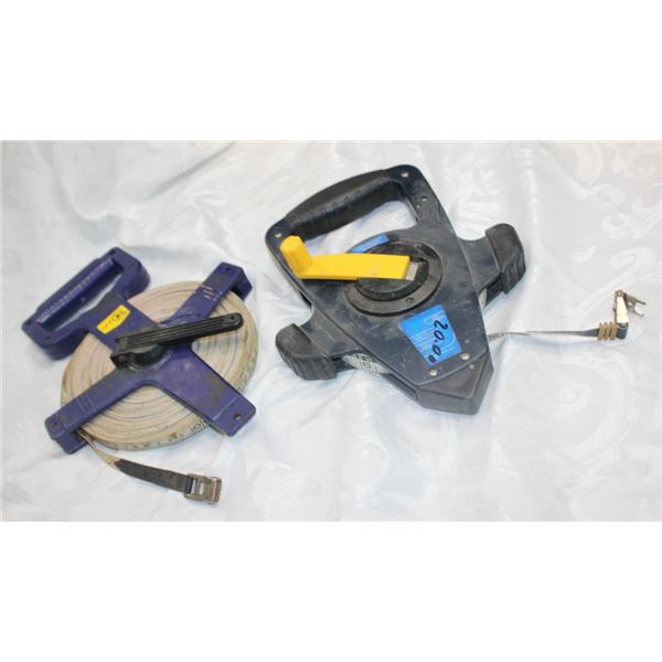LOT OF 2- 100FT TAPE MEASURES; MASTERCRAFT & JET