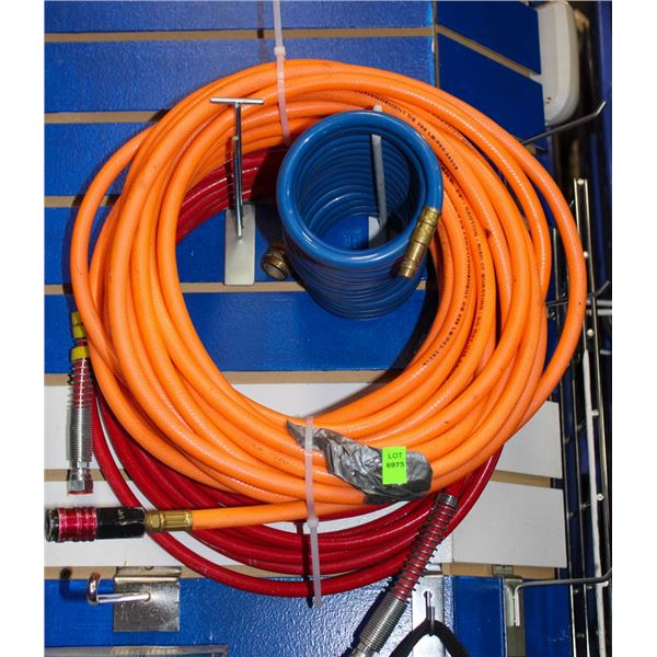 LARGE LOT OF ASSORTED AIR HOSES