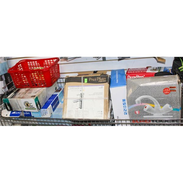 FULL CONTENTS OF WIRE WALL RACK; ASSORTED HOUSE-