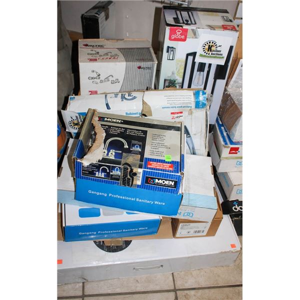 LARGE LOT OF HOUSEHOLD FIXTURES; FAUCET SETS &