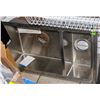 Image 1 : STAINLESS STEEL DOUBLE DROP IN SINK