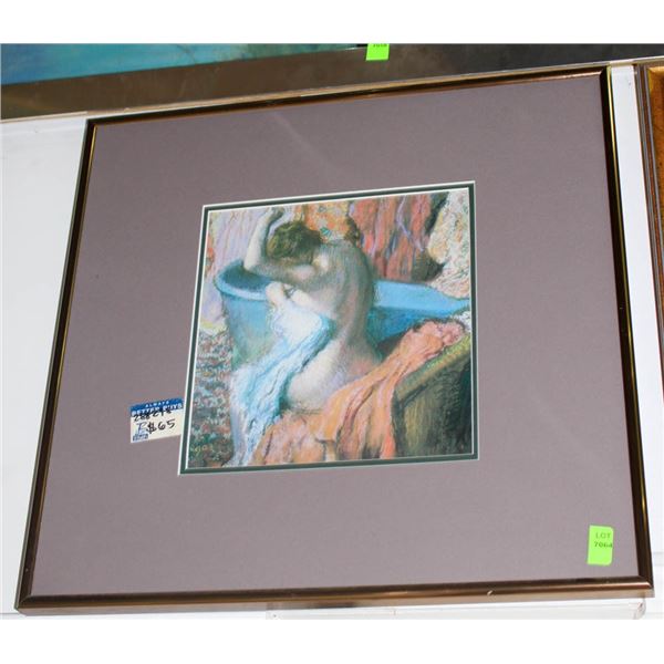 WOMAN BATHING FRAMED PICTURE