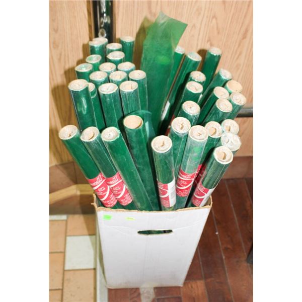 BOX OF GREEN GIFT WRAP