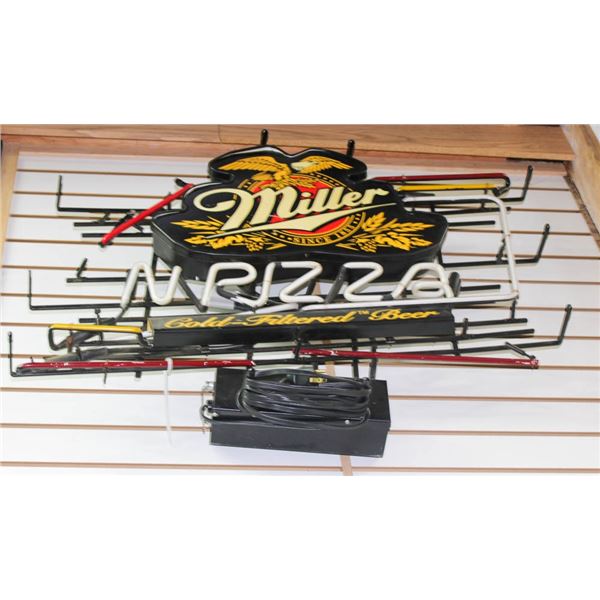 MILLER COLD- FILTERED BEER NEON BAR SIGN